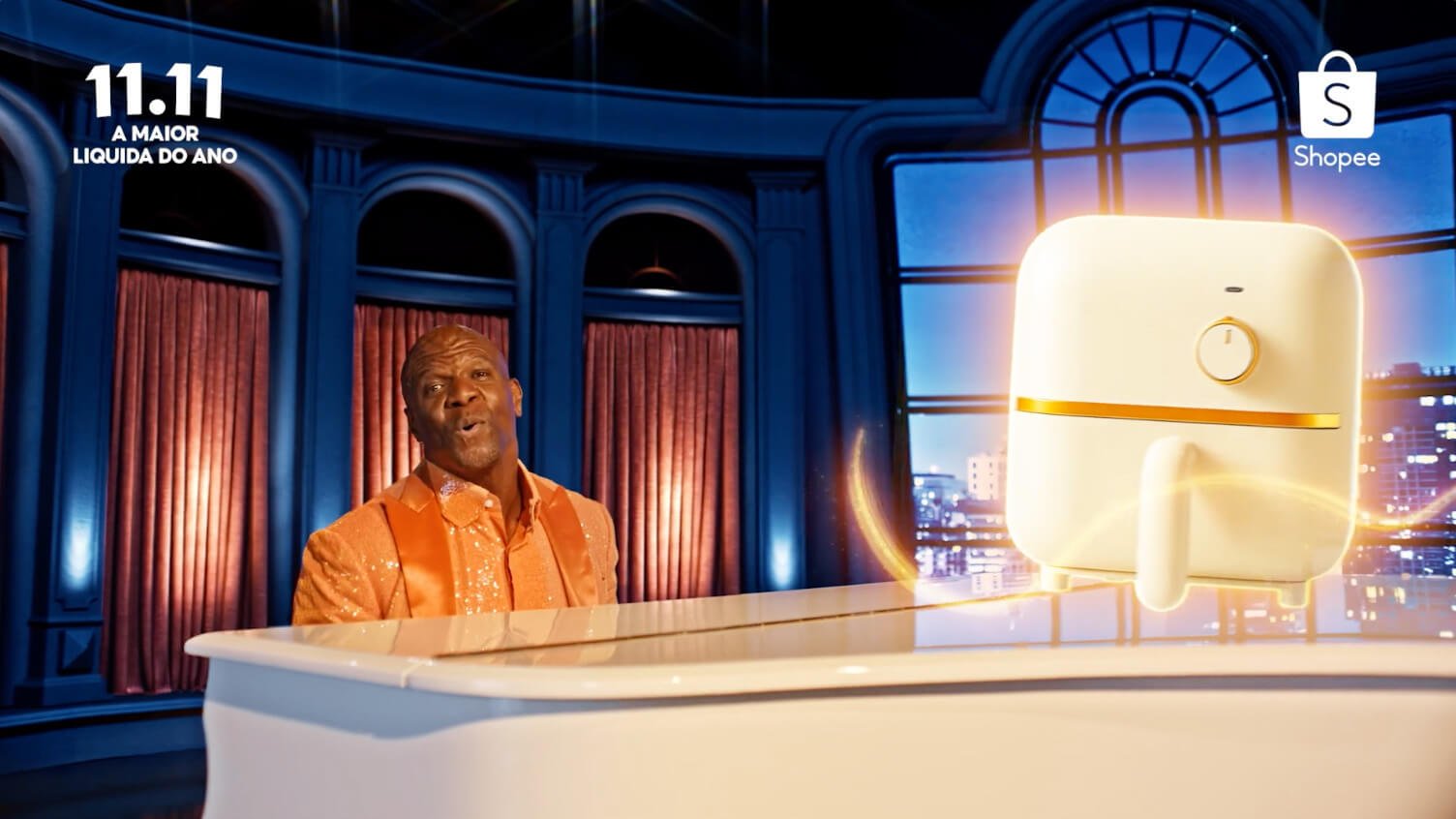 Shopee usa performance de Terry Crews em campanha 11.11 e oferece R$ 20 milhões em cupons